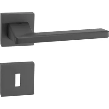 Dveřní kování TI - JUNIOR - HR 4140Q bez spodní rozety, klika/klika BS - Černá matná (153)