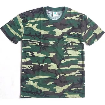 Tričko dětské maskáčové Zelená 128/134