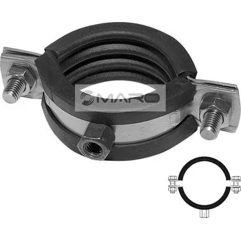 Instalatérský materiál Rabovský Objímka dvoušroubková nerezová LUPD A4 90 mm (87 - 92 mm), M 8, 11230090