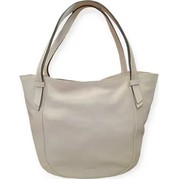 Kabelka Gianni Conti kožená kabelka s čistým designem - slonová kost 2513901 Cream