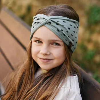 Čelenka zelená bavlněná čelenka s potiskem