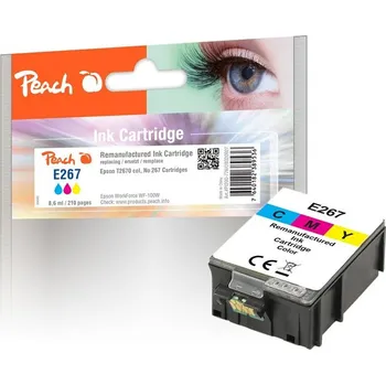Inkoustová náplň Peach Epson 267, 210 stran - CMY