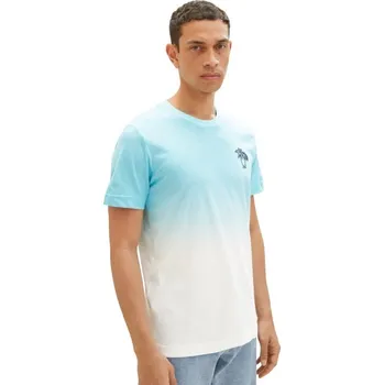Pánské tričko TOM TAILOR PÁNSKÉ TRIKO STÍNOVANÉ-AQUA