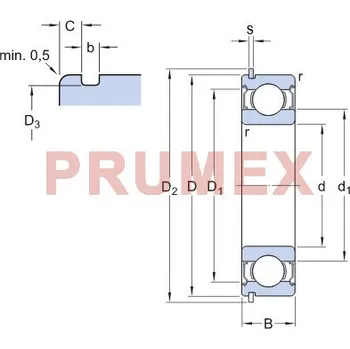 SKF 6206-2ZNR kuličkové ložisko
