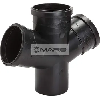 Vodovodní potrubí Huliot Ultra Silent Odbočka odpadní dvojitá USDA 67,5° tichá 110/ 50/ 50 mm, 7071042670