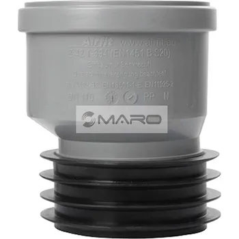 Kanalizační potrubí Airfit Hrdlo HT nástrčné excentrické 125 mm do trubky s vnitřním průměrem 113 - 119 mm, 125125S