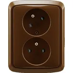 ABB 5513A-C02357 H Zásuvka dvojnásobná s ochrannými kolíky, s clonkami, s natočenou dutinou