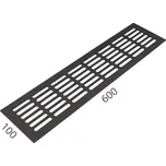 SRL - ALFA větrací mřížka šířka 100 x 600 mm 100 mm, 600 mm F8 - Černý elox