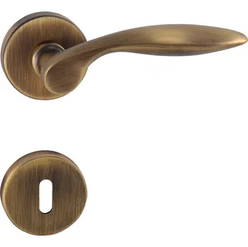 Dveřní kování TI - CLAUDIA - R 1938 rozety BB, klika/klika OGS - Bronz česaný matný (77)