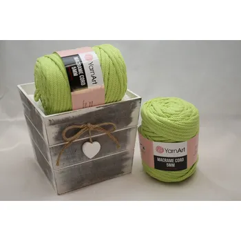 Galanterie Macrame Cord 5 mm 755 jarní zelená
