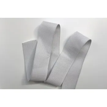 Textilie Plochá pruženka bílá - 30mm