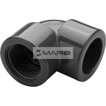 Instalatérský materiál Plimat Koleno 90° PVC-U lepení x vnitřní závit 40 mm x 5/4", 53416040