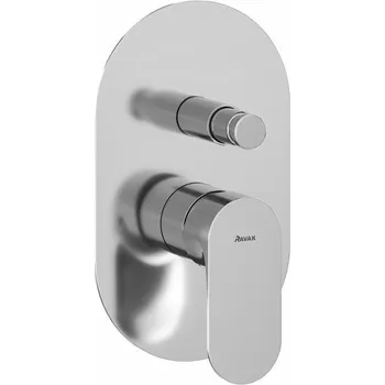 Vodovodní baterie Ravak Podomítková baterie Eleganta EL 061.00, s automatickým přepínačem EL 061.00CR.O2 Podomítková baterie, automat, 2cestná s tělesem, Chrome X070218 + voucher# Dodatečná sleva 5% kód: KOUPELNA