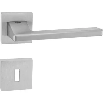 Dveřní kování TI - JUNIOR - HR 4140Q bez spodní rozety, klika/klika OCS - Chrom broušený (96)
