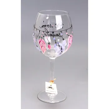 Sklenice MAXI VÍNOVKA - Věř svým snům - růžová