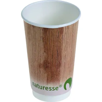 Jednorázové nádobí Kávové kelímky | 4dl | Kompostovatelné | Z celuózy Balení: 50 Ks