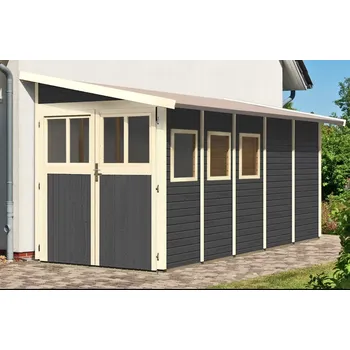 Zahradní domek Dřevěný domek KARIBU WANDLITZ 5 Šedý Varianta: dřevěný domek KARIBU WANDLITZ 5 (73075) šedý LG3094