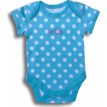 Kojenecké body modré s puntíky Velikost: 76