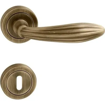 Dveřní kování TI - SOFIA - R 1917 klika/klika, bez spodní rozety OGS - Bronz česaný matný (77)