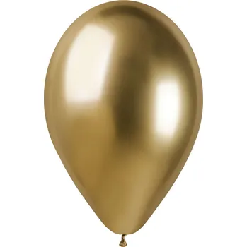 Balónek Gemar #088 Chromový latexový balónek 33 cm - SHINY Zlatá
