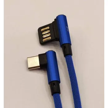 TipTop kabel USB-C 1m oboustrané L USB v modrém provedení TipTop 8594198680042