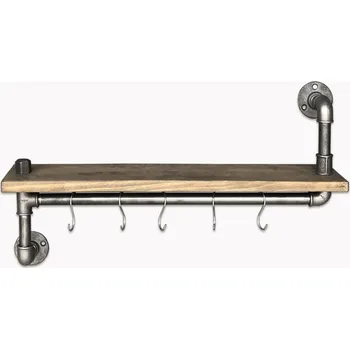 police Nástěnná police BoruRaf VIII černá/hnědá