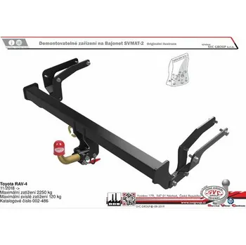Tažné zařízení Tažné zařízení Toyota RAV-4 11/2018-> BS 002-486 od SVC GROUP