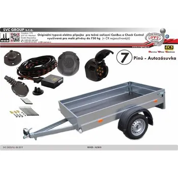 Tažné zařízení Elektropřípojka pro VOLKSWAGEN Transporter T6 Podvozek/Pick-up/Valník 06/2015->10/2019 7pin SV VW-126-B1, ECS / SVC GROUP