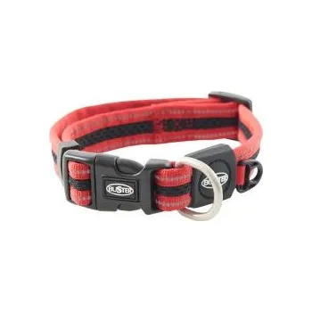 Obojek pro psa KRUUSE Obojek BUSTER Airmesh reflexní M 34-50cm/25mm červený