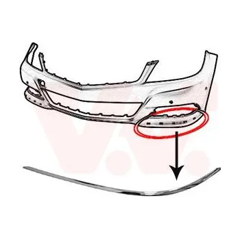 Autodíl Ozdobná / ochranná lišta, nárazník VAN WEZEL 3097481