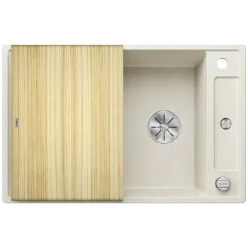 Granitový dřez Blanco AXIA III 45 S InFino silgranit bílá soft dřez vpravo s excentrem a dř. deskou - 527036 + ZÁRUKA 3 ROKY ZDARMA