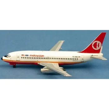 Plastikový model AeroClassic Aero Classics - Boeing B737-200, dopravce Aviogenex/Malaysian Hybrid Colors, Malajsie, 1/400