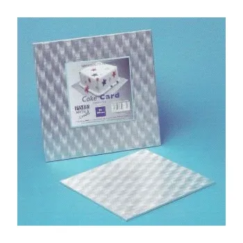 PME Dortová podložka stříbrná, čtverec 20,3 x 20,3 cm, výška 3 mm