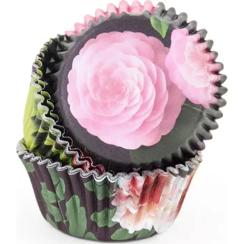 Jednorázové nádobí PME Košíčky 50 x 30 mm (60 ks) - Květiny - 3 vzory