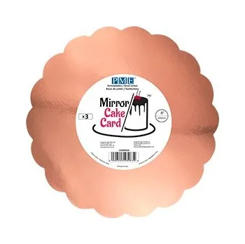 Jedlá dekorace na dort PME Dortová podložka růžovo - zlatá vlnitá O 20,3cm