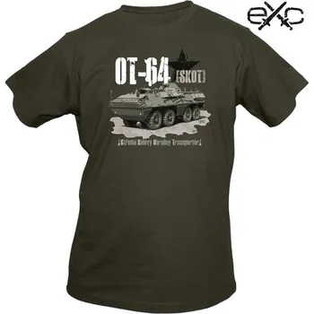 eXc Triko s krátkým rukávem a potiskem Obrněný transportér OT-64 SKOT khaki EXC® Velikost: S