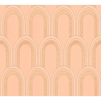 Tapeta A.S. Création | Vliesová tapeta na zeď AP Arcade 39176-1 | 0,53 x 10,05 m | zlatá, béžová, oranžová, meruňková + Zlatá, béžová, oranžová, meruňková vliesová tapeta na stěnu 391761 v rozměru 0,53 x 10,05 m