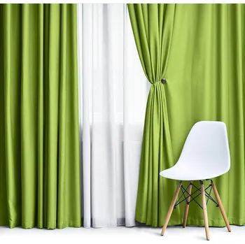 Zatemňovací / termoizolační závěs, blackout jednobarevný UNI OLZ-145 světle zelený, šířka 150cm (látka v metráži)