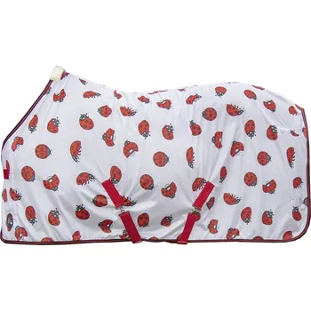 Deka pro koně HKM Deka proti hmyzu Ladybug HKM, white/red Délka zad: 115 cm