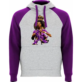 Chlapecká mikina Mikina Cristiano Ronaldo Real Madrid Barva: Melírová / purpurová, Velikost: 110/116 - 5/6let