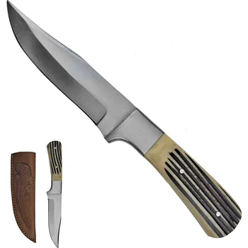 Bojový sport PAK Kovaný pevný nůž "MOUNTAIN MAN" 3 verze s koženým pouzdrem