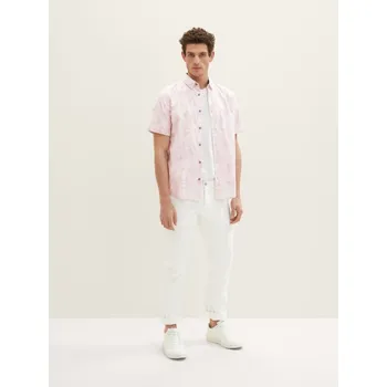 Pánská košile TOM TAILOR PÁNSKÁ KOŠILE KR..RUKÁV HAVAJ - PINK L