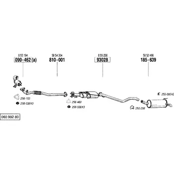 Filtr pevných částic filtr pevných čás. výroba AS Bosal 93-028A