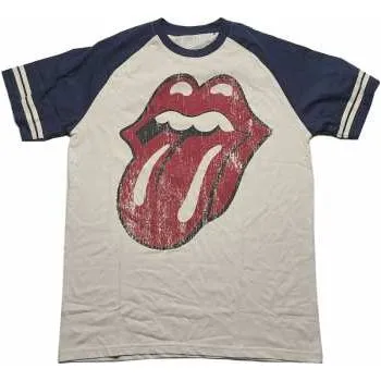 Pánské oblečení Merch The Rolling Stones: The Rolling Stones Unisex Raglan T-shirt: Lick (x-large) XL