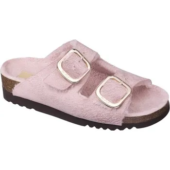 Dámská zdravotní obuv domácí obuv Scholl ILARY FLUFFY - růžové zdravotní pantofle