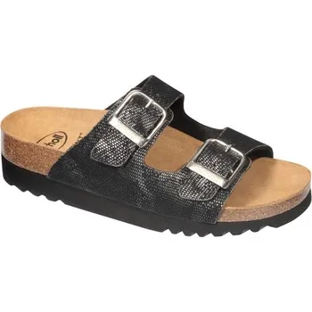 Dámská zdravotní obuv Scholl MALAREN dámské zdravotní pantofle černé s technologií Bioprint Adapta