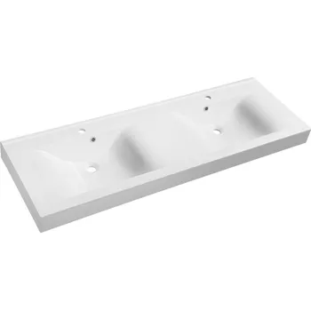 SAPHO FLAVIA dvojumyvadlo, litý mramor, 150x50cm, bílá