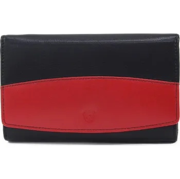 Peněženka Černočervená dámská kožená rámová peněženka 511-6236A-60/31