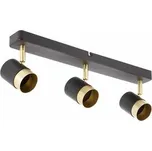 GTV Stropní svítidlo ORIO, hliník, 43.0x5.5x14.0, IP20, 3*GU10, max. 50W, kulaté, černé