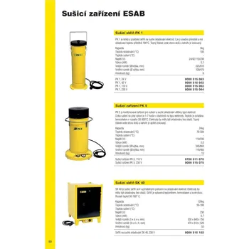 Příslušenství ke svářečce Sušička ESAB PSE 10